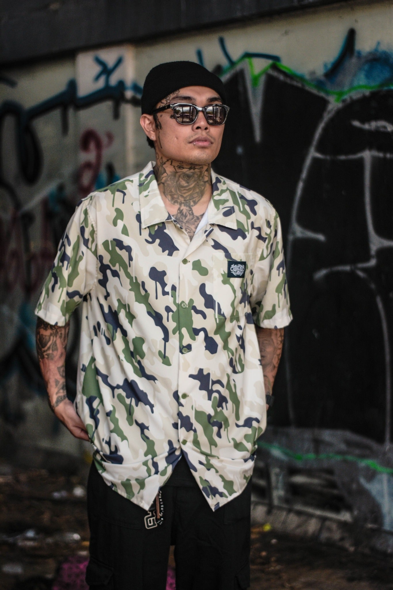 Camou Button Down Polo