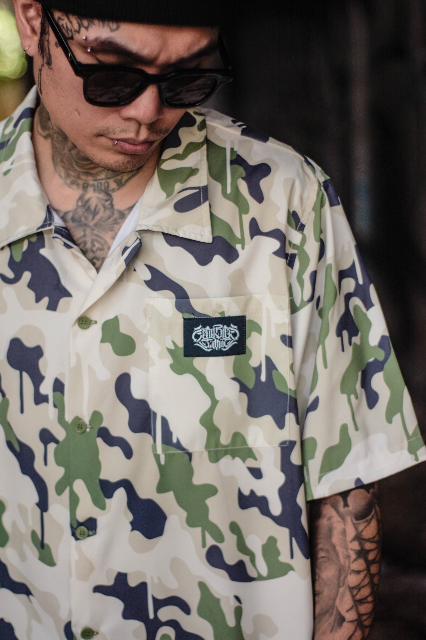Camou Button Down Polo