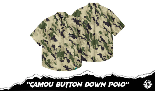 Camou Button Down Polo